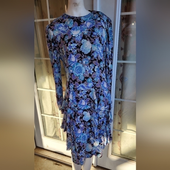 GOURGUES 1980's E.D. MICHAELS DRESS - Picture 6 of 10